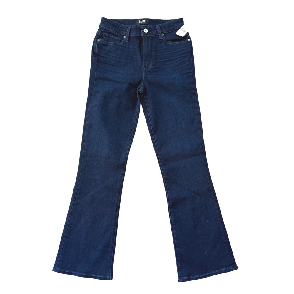 NWT PAIGE Women's Dark Blue Claudine Flare Jeans
